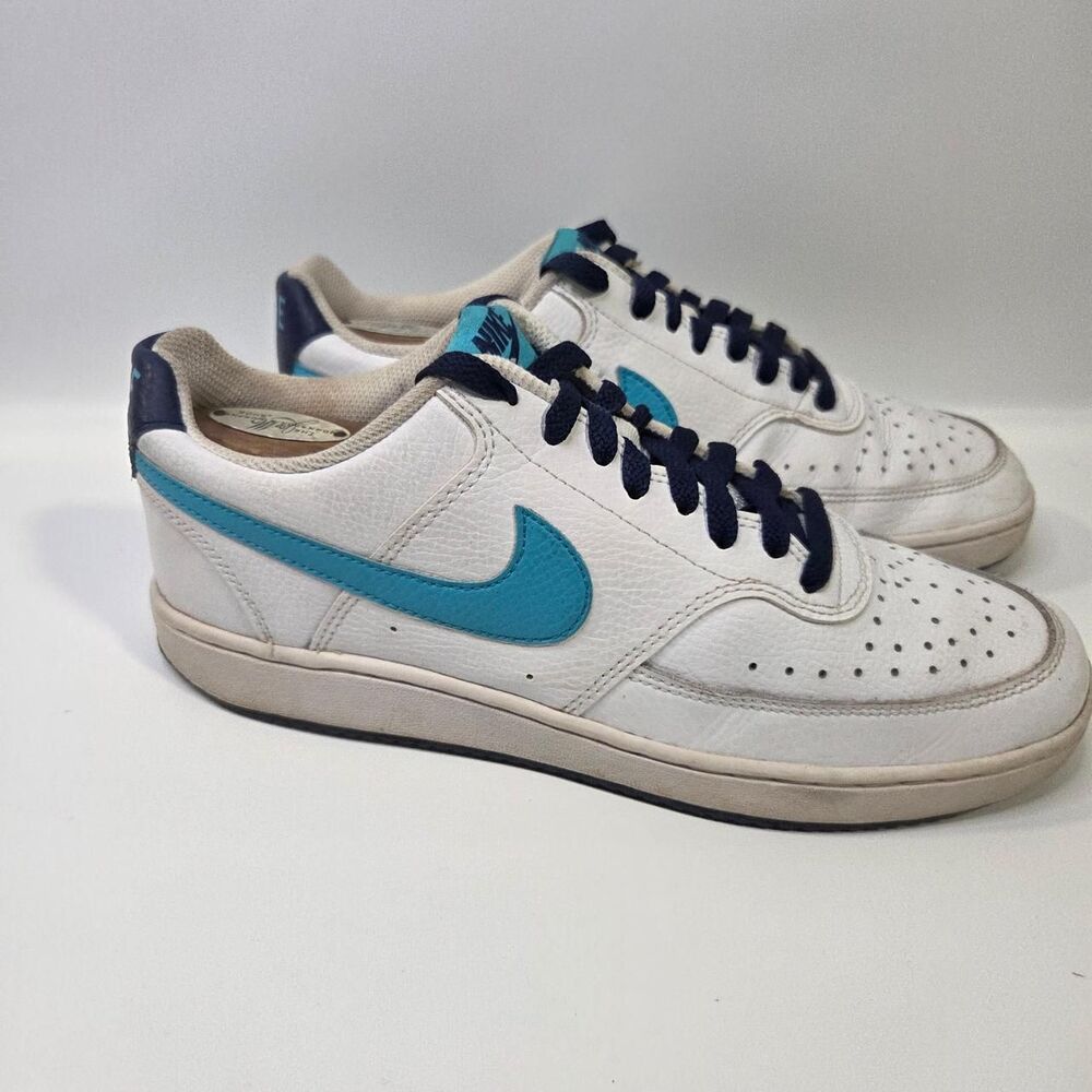 Nike Court Vision Low White Blue Sneakers 8.5